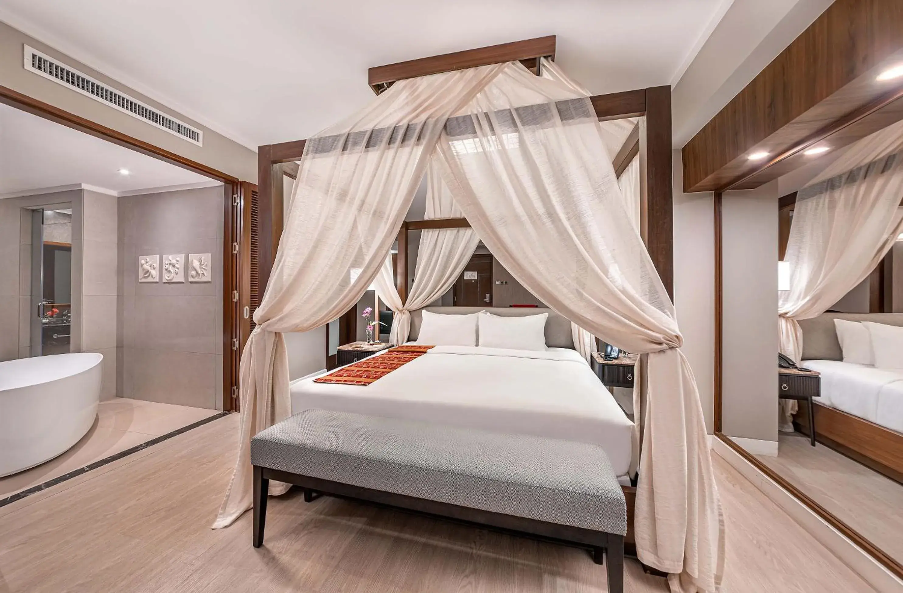 Bed in Mandarin Bay Resort and Spa